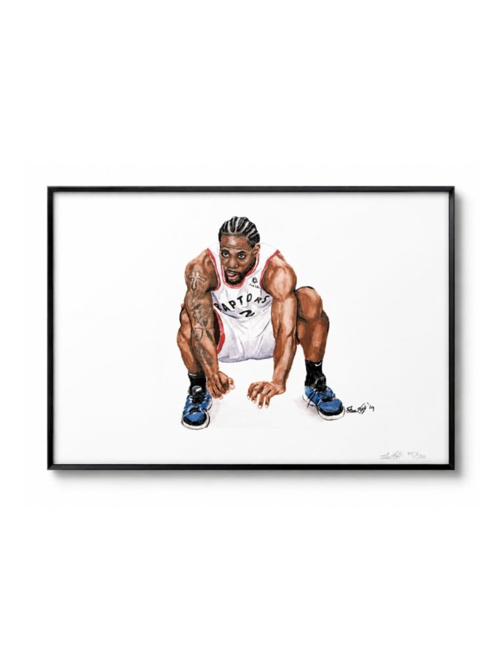 Toronto Raptors Player Framed Watercolor Art Print - Signed Limited Edition